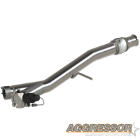 QTP 14-18 Chevrolet Silverado 1500 4.8L/5.3L EC/CC Standard Bed 3in 304SS Aggressor Cutout Mid Pipe - Exhaust Mufflers