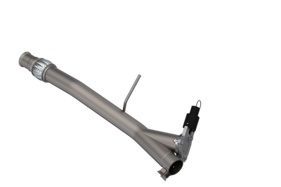 QTP 14-18 Chevrolet Silverado 1500 4.8L/5.3L EC/CC Standard Bed 3in 304SS Aggressor Cutout Mid Pipe - Exhaust Mufflers