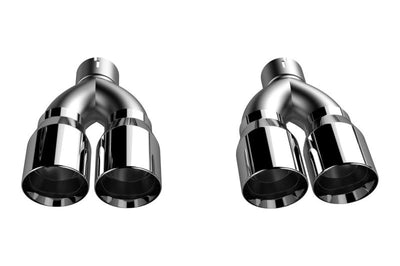 QTP 15-18 Dodge Challenger 5.7L 304SS Screamer Exhaust 3in Quad Tip Adapter - Mufflers & Tips