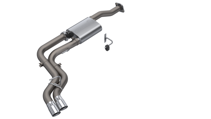 QTP 15-18 Ford F-150 CC/EC Standard Bed 304SS Screamer Cat-Back Exhaust w/3in Tips - Mufflers &