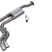 QTP 15-18 Ford F-150 CC/EC Standard Bed 304SS Screamer Cat-Back Exhaust w/3in Tips - Mufflers &