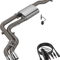 QTP 15-18 Ford F-150 CC/EC Standard Bed 304SS Screamer Cat-Back Exhaust w/3in Tips - Mufflers &