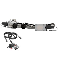 QTP 15-19 Dodge Challenger/Charger 6.2L/6.4L 304SS Aggressor Cutout Dual Mid Pipes - Exhaust Mufflers & Tips