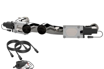 QTP 15-19 Dodge Challenger/Charger 6.2L/6.4L 304SS Aggressor Cutout Dual Mid Pipes - Exhaust Mufflers & Tips