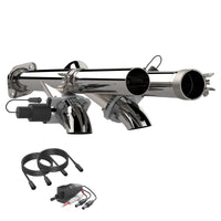 QTP 17-18 Ford Raptor EC/CC 2.5in 304SS Aggressor Cutout Dual Mid Pipes - Exhaust Mufflers & Tips