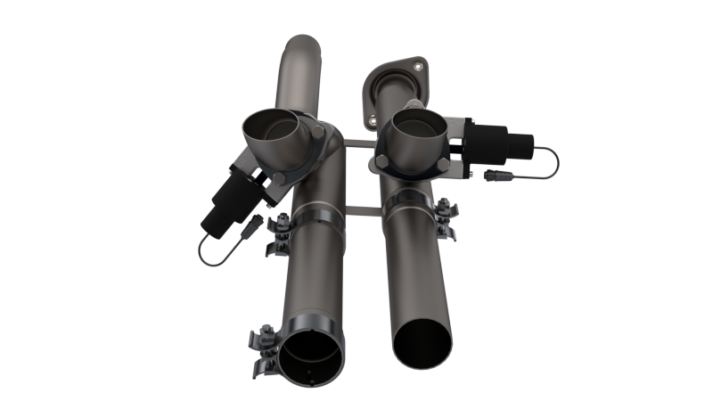 QTP 17-18 Ford Raptor EC/CC 2.5in 304SS Aggressor Cutout Dual Mid Pipes - Exhaust Mufflers & Tips