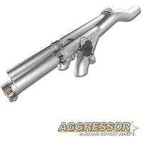 QTP 17-18 Ford Raptor EC/CC 2.5in 304SS Aggressor Cutout Dual Mid Pipes - Exhaust Mufflers & Tips