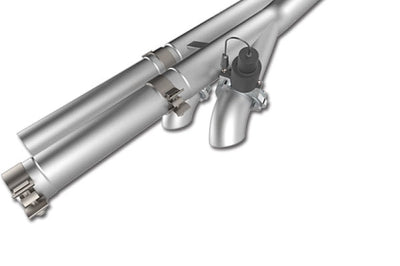 QTP 17-18 Ford Raptor EC/CC 2.5in 304SS Aggressor Cutout Dual Mid Pipes - Exhaust Mufflers & Tips