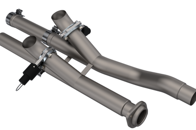 QTP 17-18 Ford Raptor EC/CC 2.5in 304SS Aggressor Cutout Dual Mid Pipes - Exhaust Mufflers & Tips