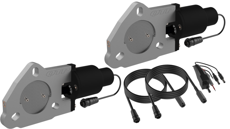 QTP 2.25in Bolt-On QTEC Dual Electric Cutout Valves - Pair - Exhaust Mufflers & Tips