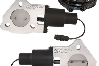 QTP 2.25in Bolt-On QTEC Dual Electric Cutout Valves - Pair - Exhaust Mufflers & Tips