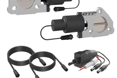 QTP 2.25in Bolt-On QTEC Dual Electric Cutout Valves - Pair - Exhaust Mufflers & Tips