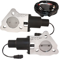 QTP 2.5in Bolt-On QTEC Dual Electric Cutout Valves - Pair - Exhaust Mufflers & Tips
