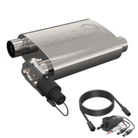 QTP 2.5in Weld-On 304SS Screamer Muffler w/Bolt-On QTEC Electric Cutout - Exhaust Mufflers & Tips