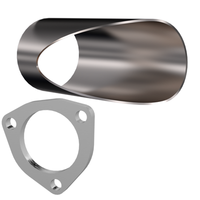QTP 2.5in Weld-On QTEC DIY Cutout Pipe - Exhaust Mufflers & Tips