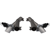 QTP 2018 + Jeep Grand Cherokee Trackhawk 2.75in 304SS Aggressor Cutout Dual Mid Pipes - Exhaust Mufflers & Tips
