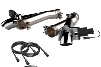 QTP 2018 + Jeep Grand Cherokee Trackhawk 2.75in 304SS Aggressor Cutout Dual Mid Pipes - Exhaust Mufflers & Tips