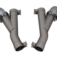 QTP 2018 + Jeep Grand Cherokee Trackhawk 2.75in 304SS Aggressor Cutout Dual Mid Pipes - Exhaust Mufflers & Tips