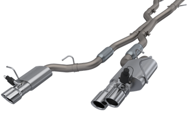 QTP 2018 + Jeep Grand Cherokee Trackhawk 304SS Screamer Cat-Back Exhaust w/4in Tips - Mufflers &