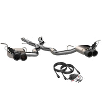 QTP 2018 + Jeep Grand Cherokee Trackhawk 304SS Screamer Cat-Back Exhaust w/4in Black Tips - Mufflers &