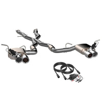 QTP 2018 + Jeep Grand Cherokee Trackhawk 304SS Screamer Cat-Back Exhaust w/4in Tips - Mufflers &