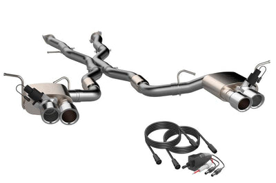 QTP 2018 + Jeep Grand Cherokee Trackhawk 304SS Screamer Cat-Back Exhaust w/4in Tips - Mufflers &