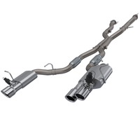 QTP 2018 + Jeep Grand Cherokee Trackhawk 304SS Screamer Cat-Back Exhaust w/4in Tips - Mufflers &