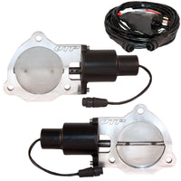 QTP 3.5in Bolt-On QTEC Dual Electric Cutout Valves - Pair - Exhaust Mufflers & Tips
