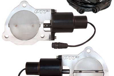 QTP 3.5in Bolt-On QTEC Dual Electric Cutout Valves - Pair - Exhaust Mufflers & Tips