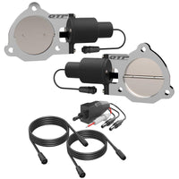 QTP 3.5in Bolt-On QTEC Dual Electric Cutout Valves - Pair - Exhaust Mufflers & Tips