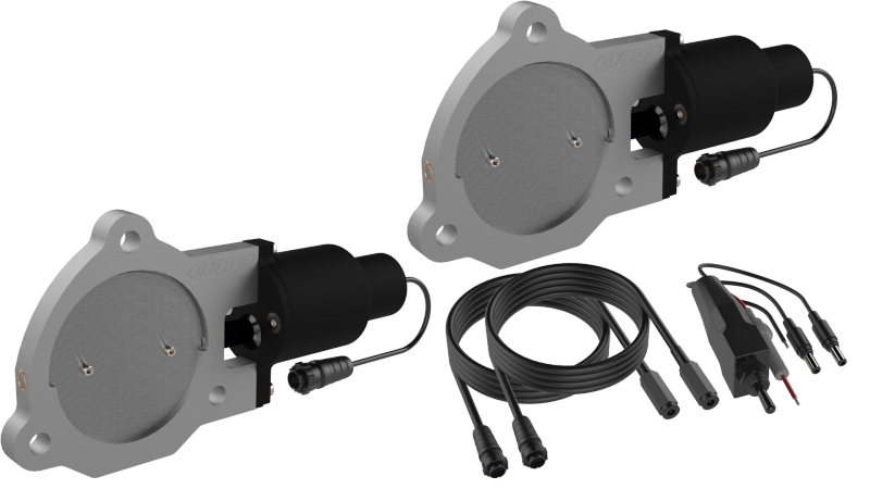 QTP 3.5in Bolt-On QTEC Dual Electric Cutout Valves - Pair - Exhaust Mufflers & Tips