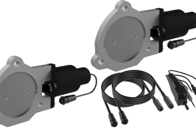 QTP 3.5in Bolt-On QTEC Dual Electric Cutout Valves - Pair - Exhaust Mufflers & Tips