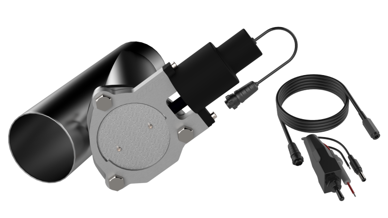 QTP 3.5in Bolt-On QTEC Electric Cutout Valve - Single - Exhaust Mufflers & Tips