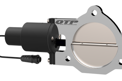 QTP 3.5in Bolt-On QTEC Electric Cutout Valve - Single - Exhaust Mufflers & Tips