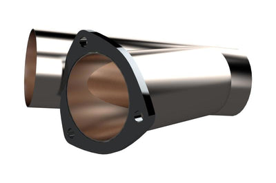 QTP 3.5in Weld-On QTEC Exhaust Cutout Y-Pipe - Mufflers & Tips