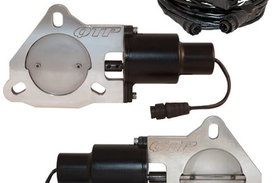 QTP 3in Bolt-On QTEC Dual Electric Cutout Valves - Pair - Exhaust Mufflers & Tips