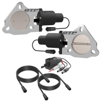 QTP 3in Bolt-On QTEC Dual Electric Cutout Valves - Pair - Exhaust Mufflers & Tips