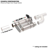 QTP 3in Weld-On 304SS Reverse Screamer Muffler w/Bolt-On QTEC Electric Cutout - Exhaust Mufflers & Tips