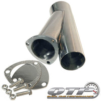 QTP 3in Weld-On QTEC Exhaust Cutout Y-Pipe - Mufflers & Tips