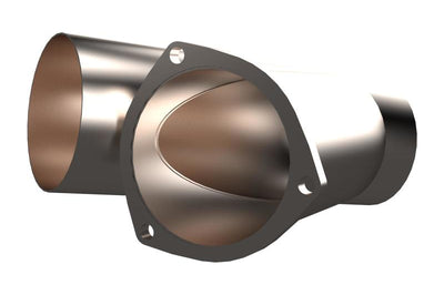 QTP 4in Weld-On QTEC Exhaust Cutout Y-Pipe - Mufflers & Tips