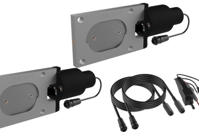 QTP Bolt-On QTEC Dual Low Profile Oval Electric Cutout Valves - Pair - Exhaust Mufflers & Tips