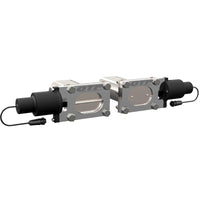QTP Bolt-On QTEC Dual Low Profile Oval Electric Cutout Valves - Pair - Exhaust Mufflers & Tips