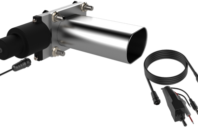 QTP Bolt-On QTEC Low Profile Oval Electric Cutout Valve - Exhaust Mufflers & Tips