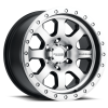 Raceline 929M Avenger 17x9in / 5x127 BP / -12mm Offset / 83.82mm Bore - Black & Machined Wheel - Wheels