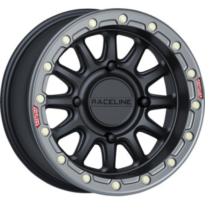 Raceline A14BG Alpha 15x7in/4x156 BP/10mm Offset/132.5mm Bore - Black & Gunmetal Ring Beadlock Wheel - Wheels