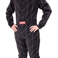 Racequip RaceQuip Black Chevron-1 Suit - SFI-1 2XL - Safety