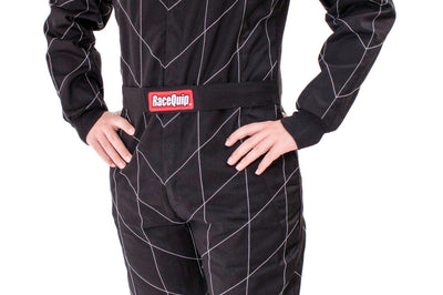 Racequip RaceQuip Black Chevron-1 Suit - SFI-1 XL - Safety