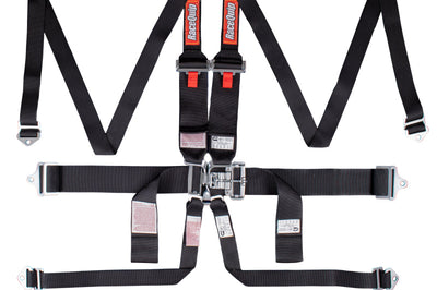 Racequip RaceQuip Black L & 6pt HNR Seat Belt - Safety