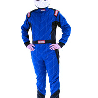Racequip RaceQuip Blue Chevron-1 Suit - SFI-1 Mtall - Safety