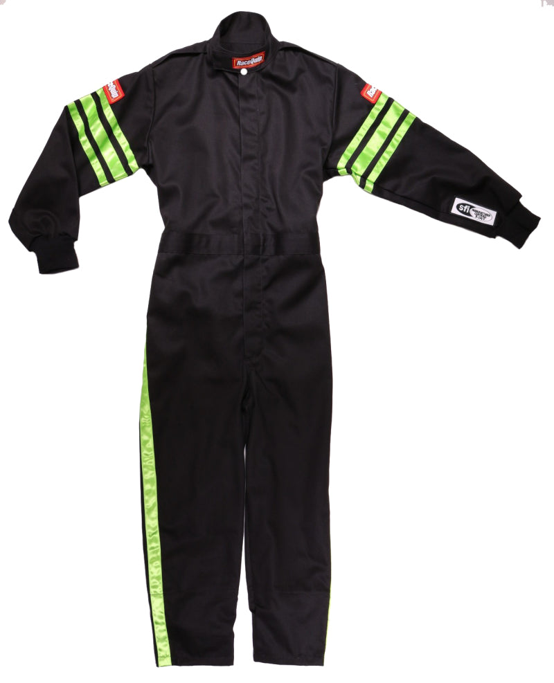 Racequip RaceQuip Green Trim SFI-1 JR. Suit - KMedium - Safety